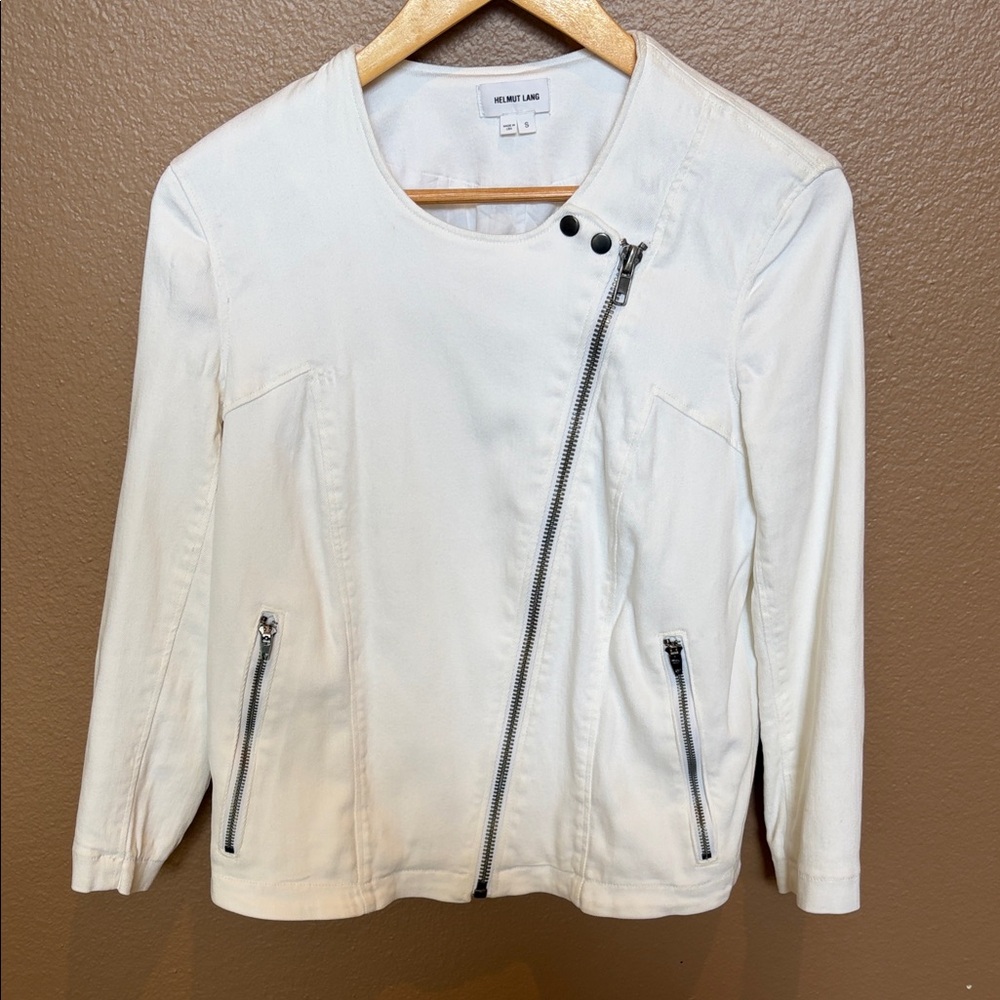 Helmut Lang Asymmetric Zip Denim Jacket